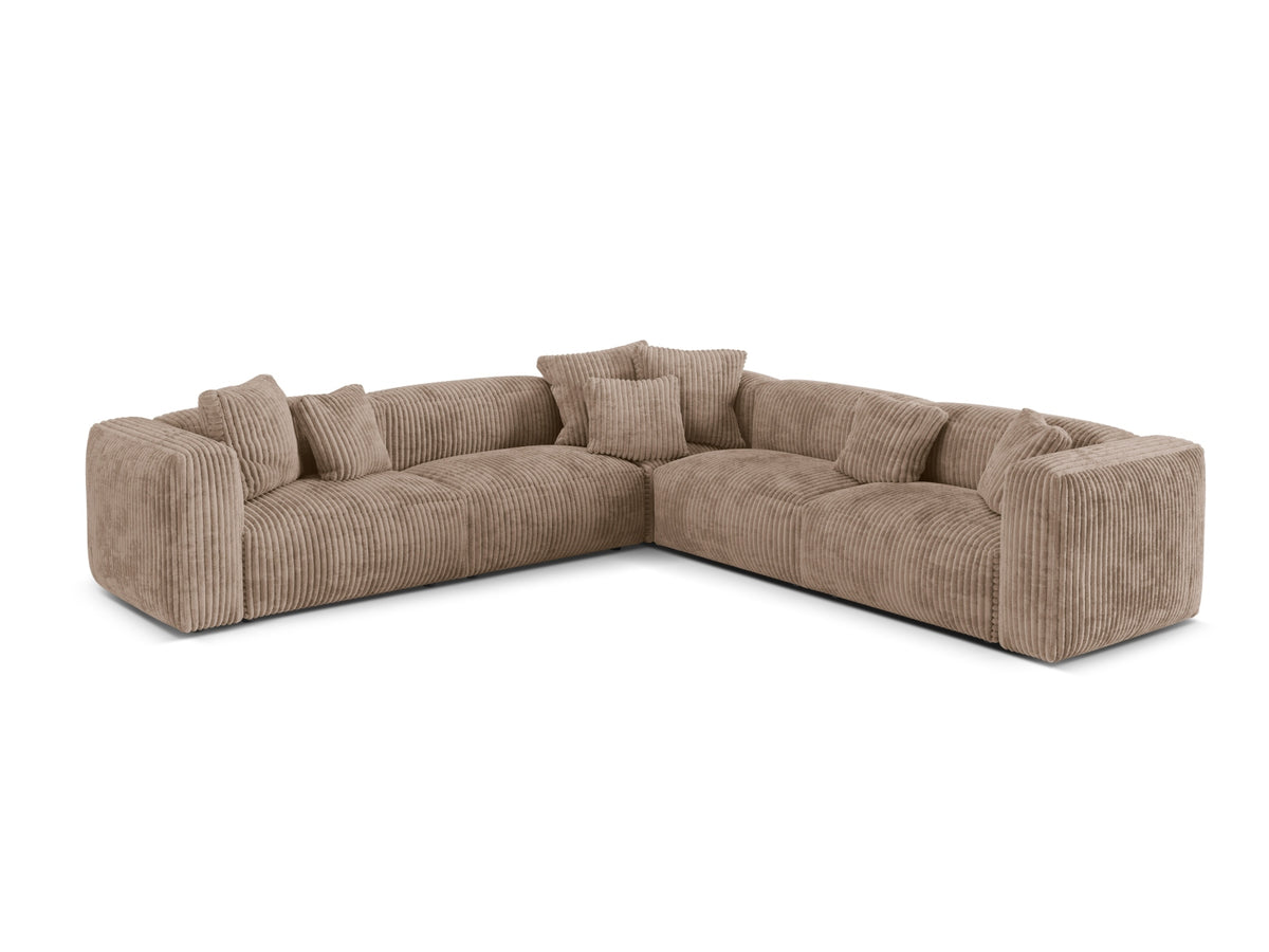 Divano Angolare Simmetrico Componibile XL Martina, 5 Posti, 316x316x75