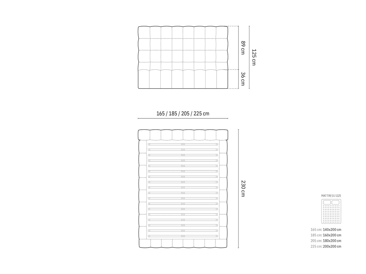 Letto contenitore, "Mamaia", 230x165x125