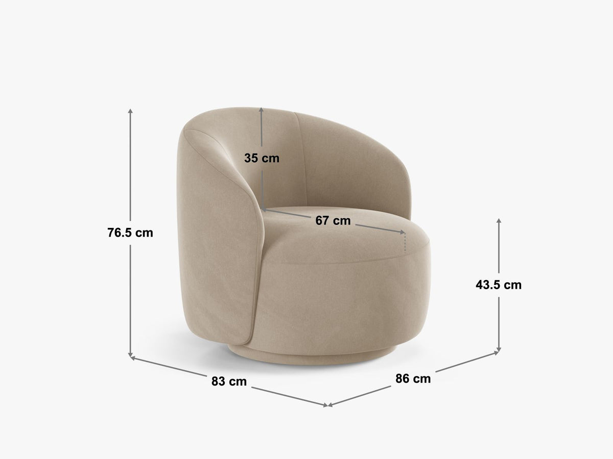 Poltrona Girevole Letizia, 1 Posto, 83x86x76.5