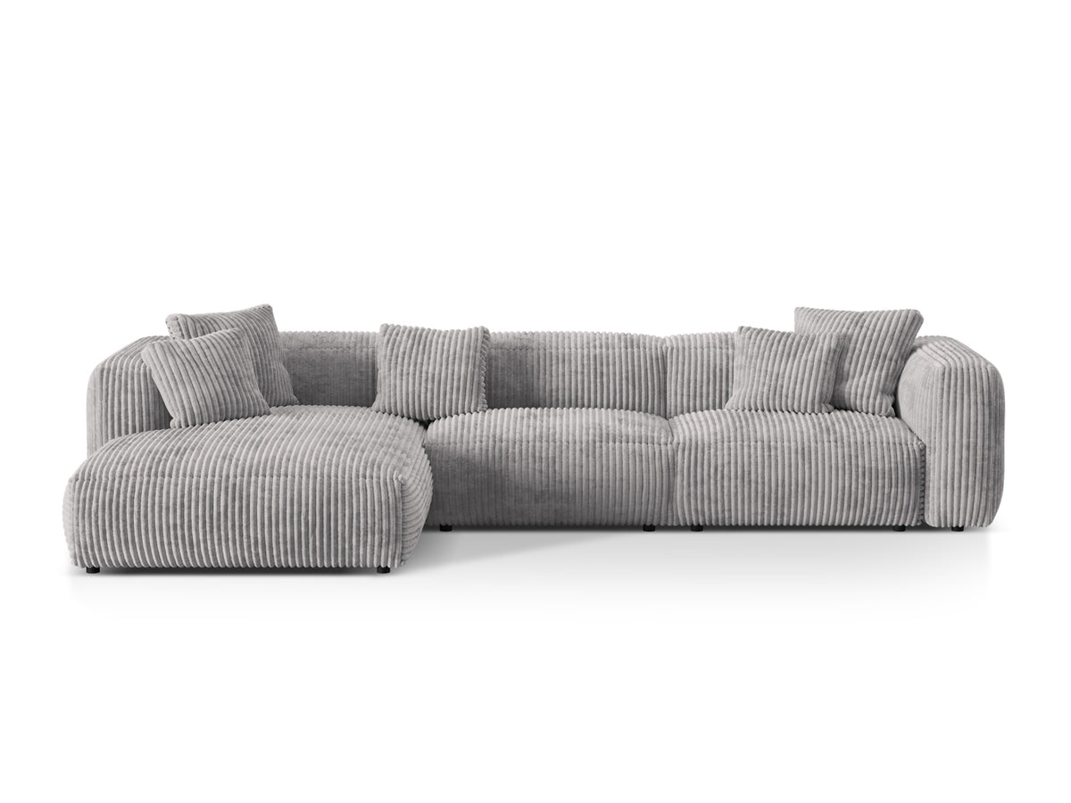 Divano Angolare Componibile XL Martina, 3 Posti, 176x330x75