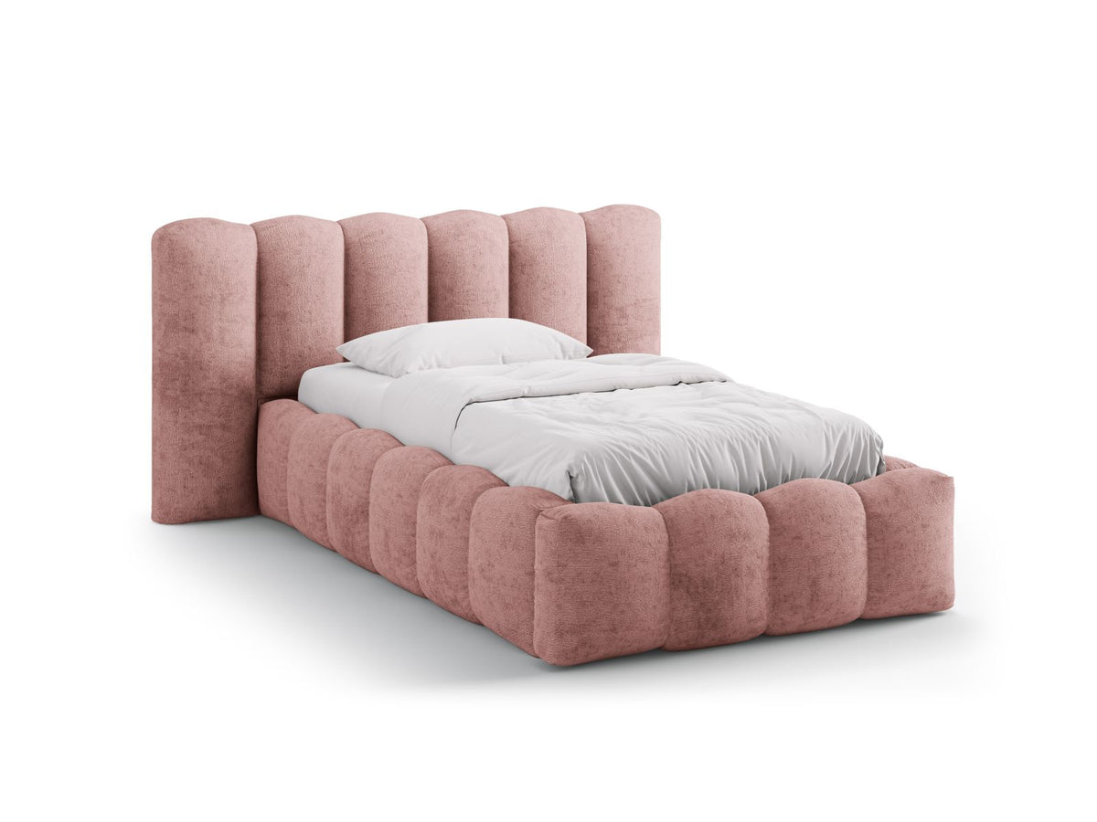 Letto con Contenitore e Testata, "Lupine", 226x174x95 - Rosa