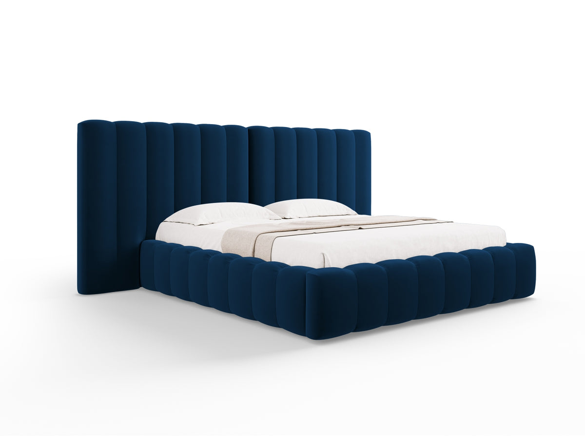 Letto Contenitore con Testata Doppia Kelp - Blu Reale 200x200