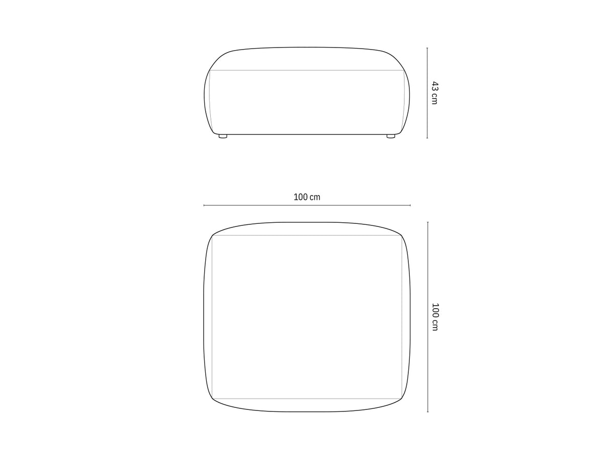 Pouf Chris, 100x100x43