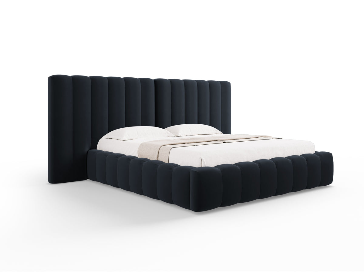 Letto contenitore con testiera doppia, "Kelp", 230x200x100