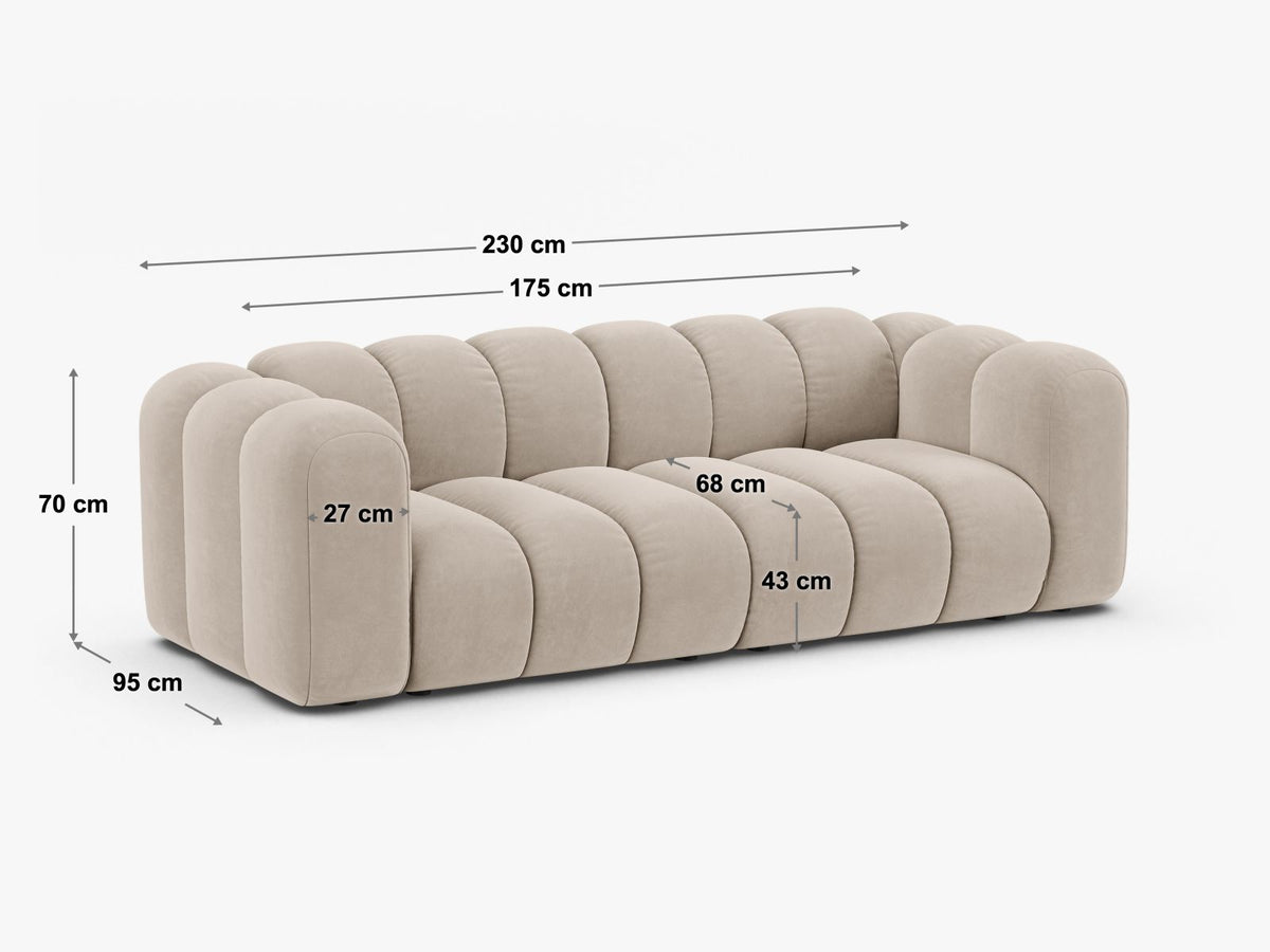 Divano Lupine, 3 Posti, 95x230x70