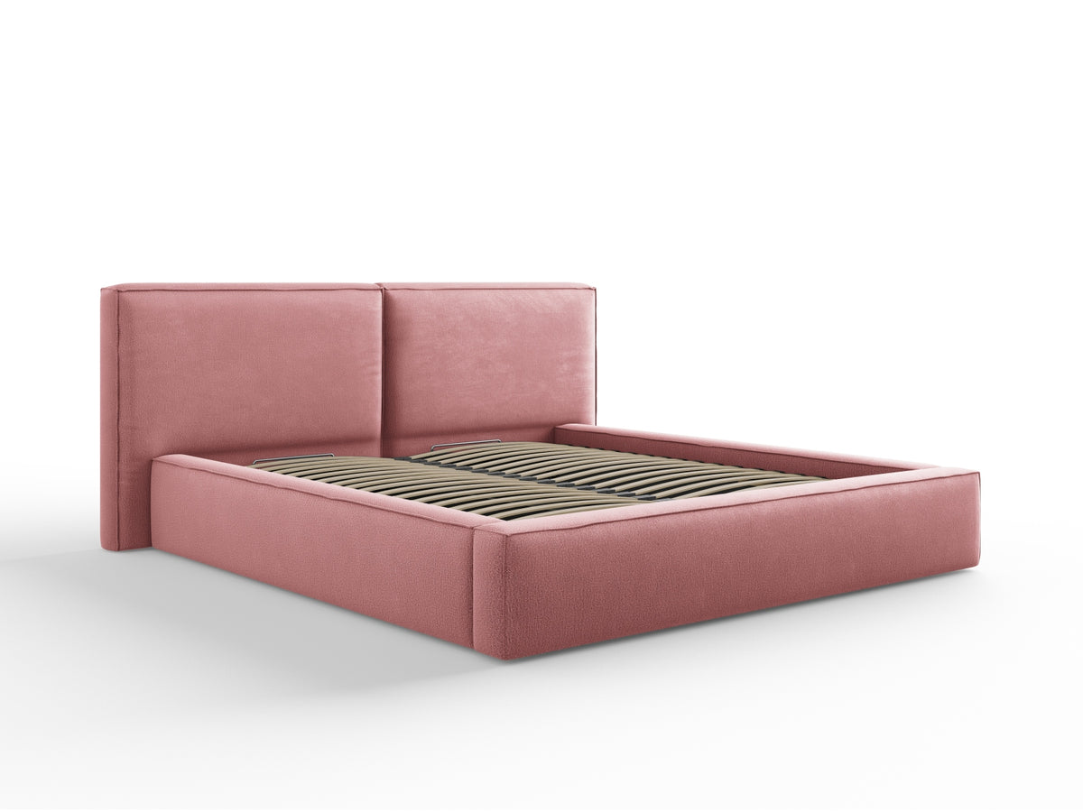 Letto Contenitore con Testata Doppia Jodie - Rosa 180x200
