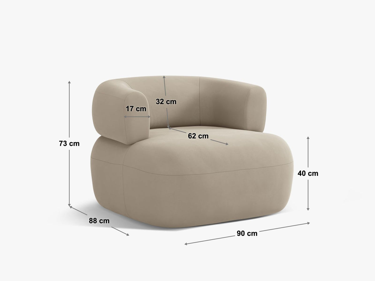 Poltrona Jenny, 1 Posto, 88x90x73