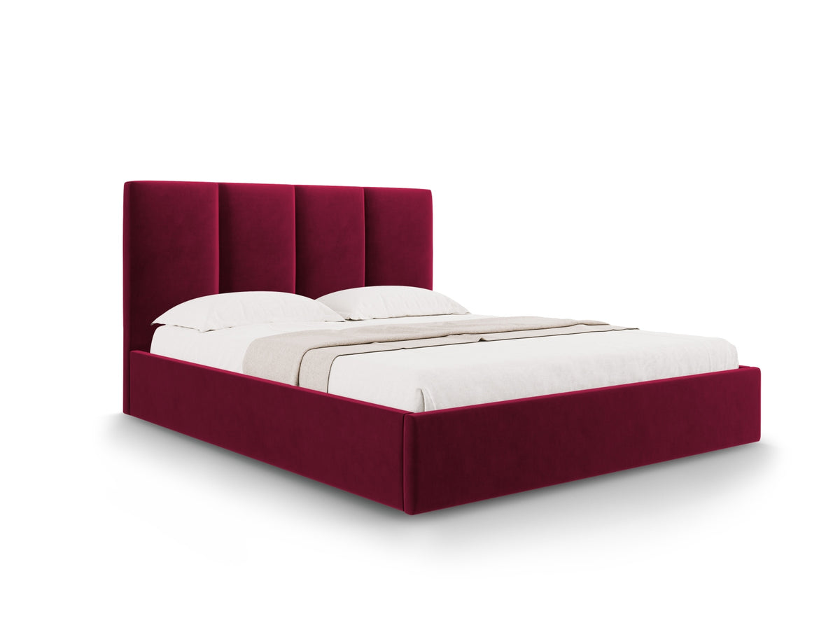 Letto Contenitore con Testata Pyla - Rosso Scuro 160x200
