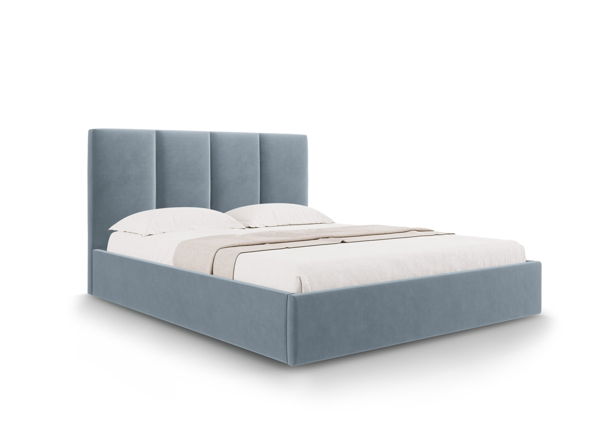 Letto Contenitore con Testata Pyla - Blu 180x200