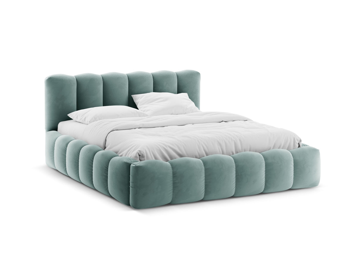 Letto Contenitore con Testata Lupine - Menta 200x200