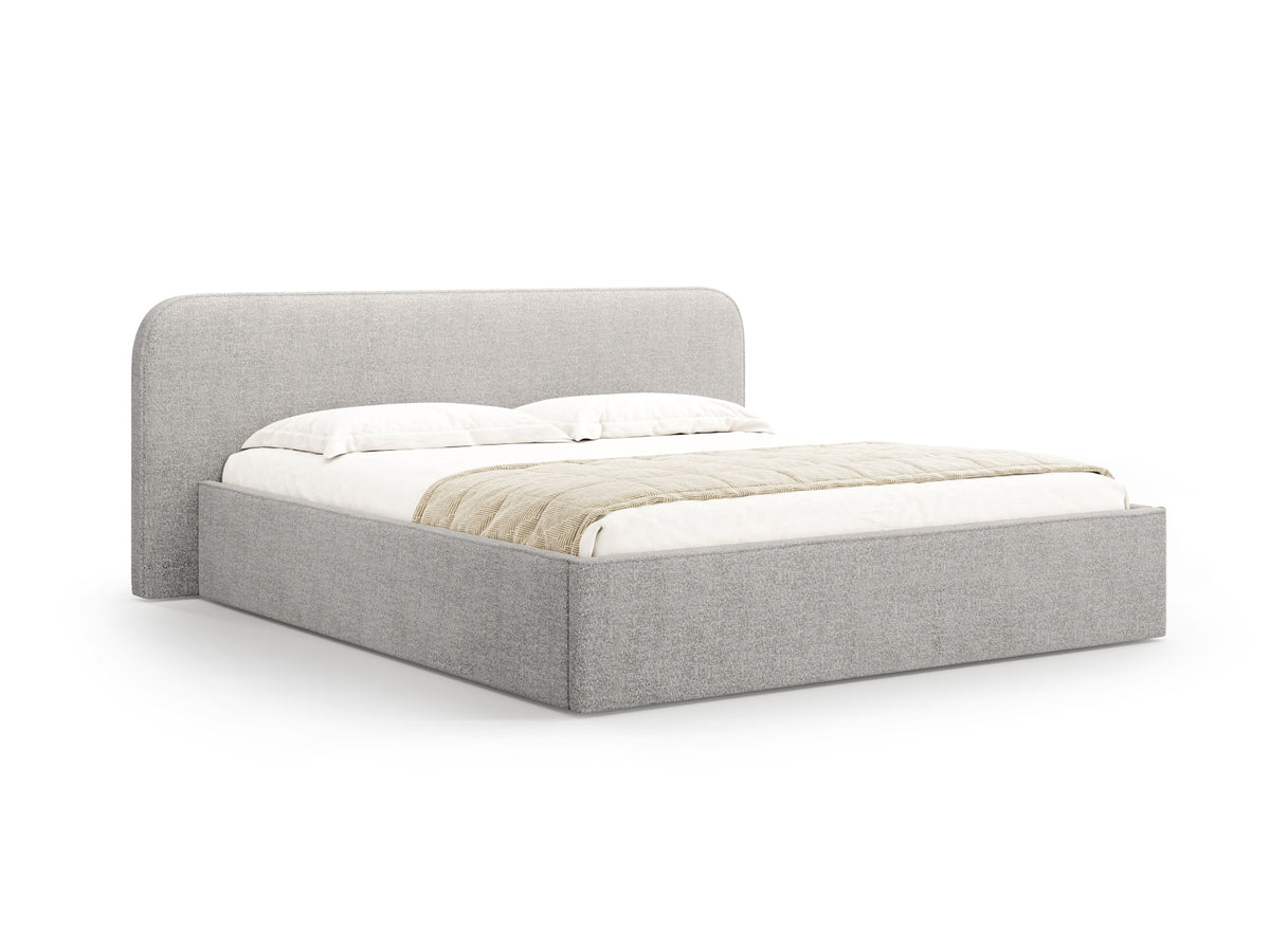 Letto Contenitore con Testata Elizabeth - Argento 180x200