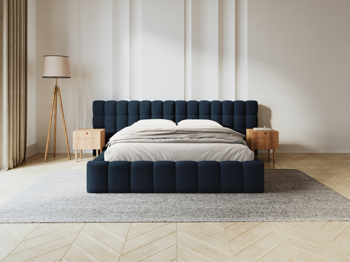 Letto contenitore con testiera doppia, "Mamaia", 230x200x100