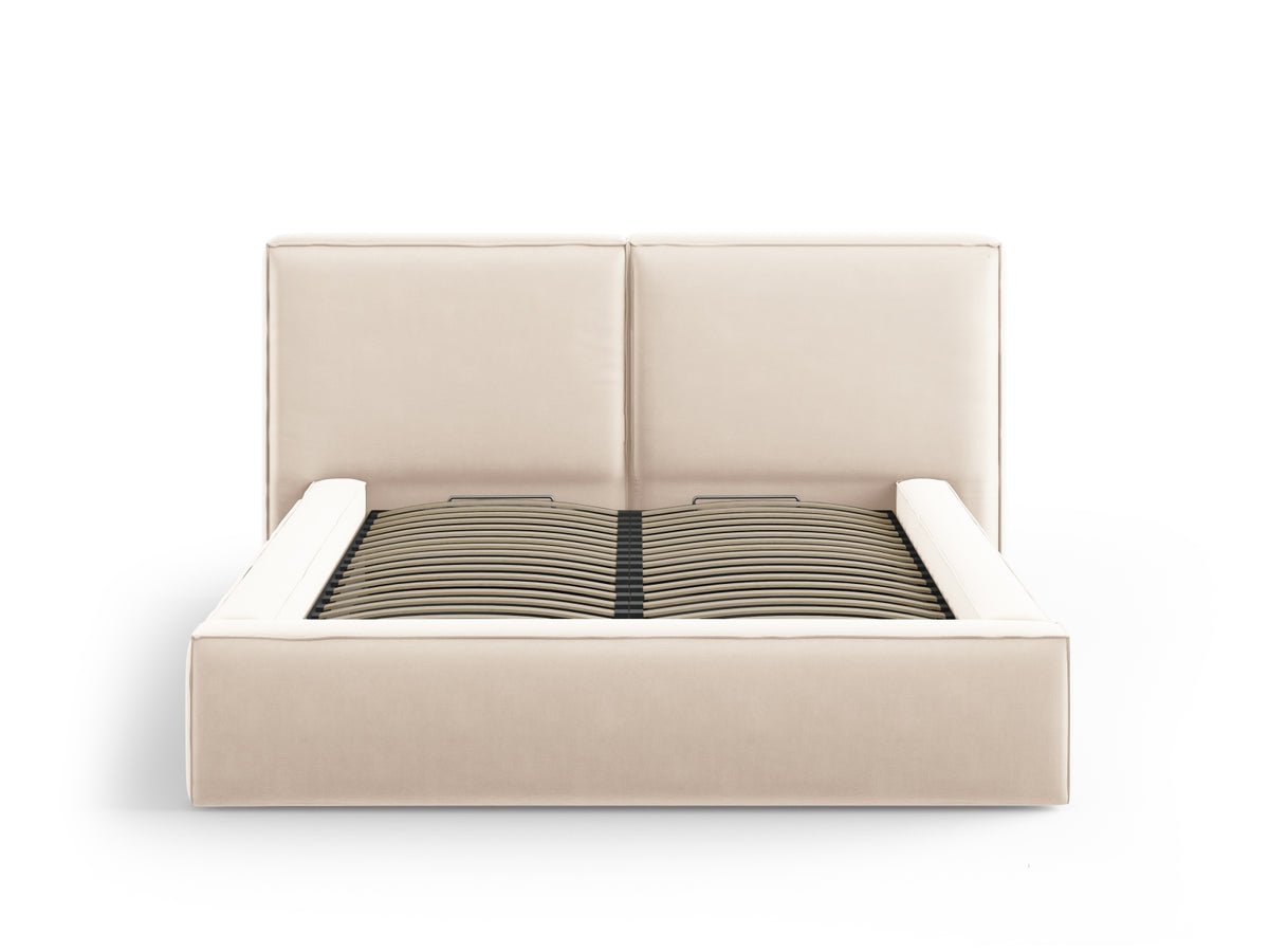 Letto contenitore con testiera doppia, "Jodie", 228x194x97,5