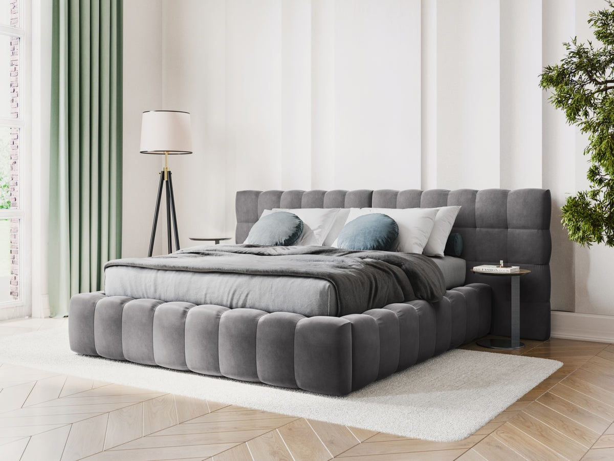 Letto contenitore con testiera doppia, "Mamaia", 230x350x100