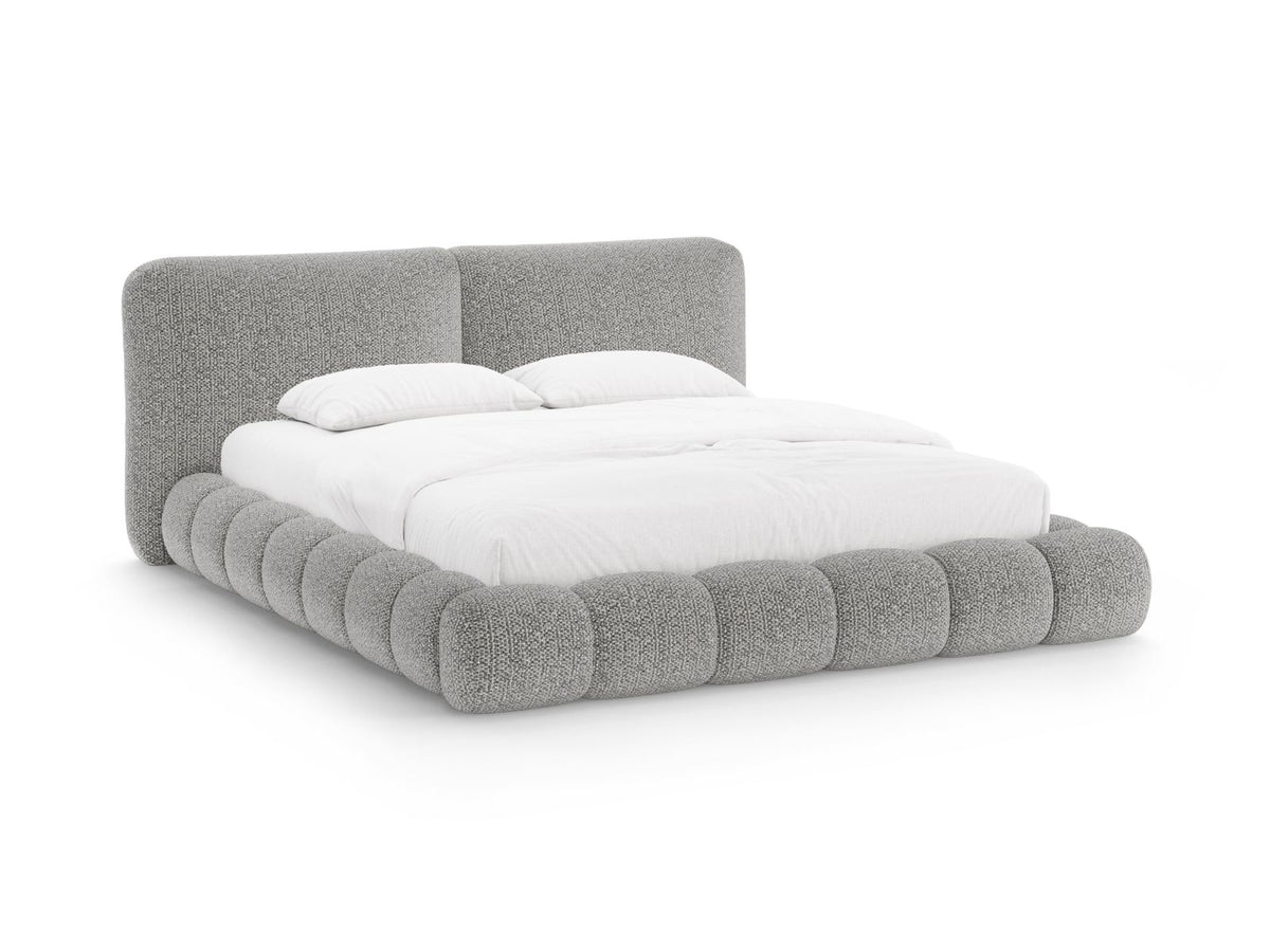 Letto con Contenitore e Testata, "Solange", 236x202x90 - Grigio