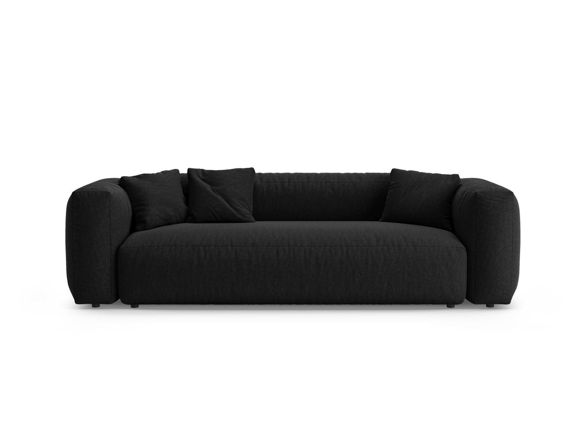 Divano con Funzione Letto, "Martina", 3 Posti, 264x106x75 - Nero