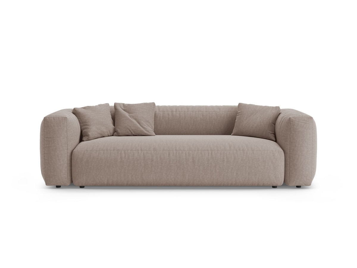 Divano con Funzione Letto, "Martina", 3 Posti, 264x106x75 - Beige Scuro