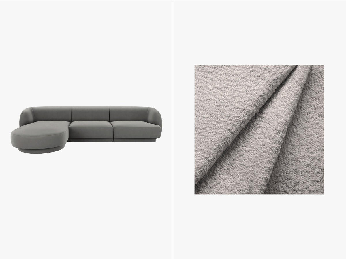 Divano Boucle, "Miley", 4 Posti, 255x156x70