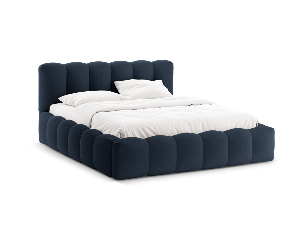 Letto Contenitore con Testata Lupine - Blu Reale 180x200