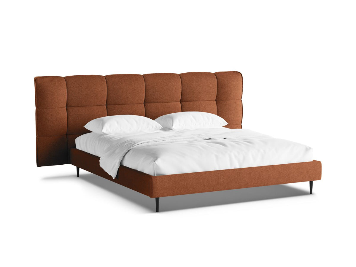 Letto Contenitore con Testata Eric Gambe metallo nero - Mattone 200x200