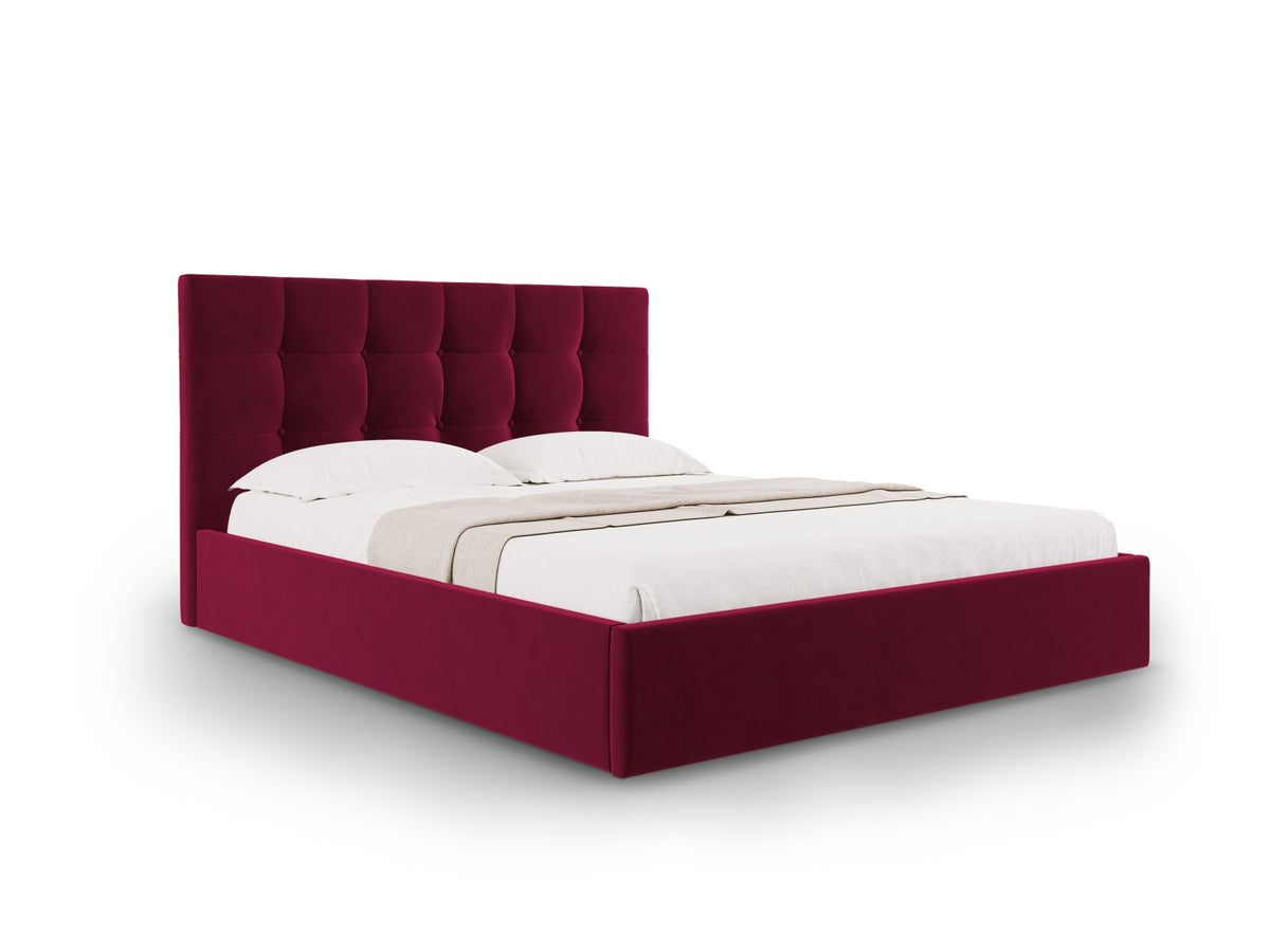 Letto Contenitore con Testata Phaedra - Rosso Scuro 180x200