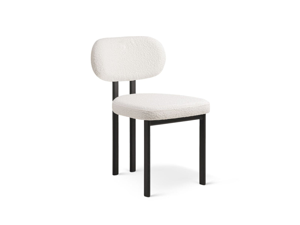 Sedia in Velluto, "Sam", 1 Posto, 51x52x82 - Bianco