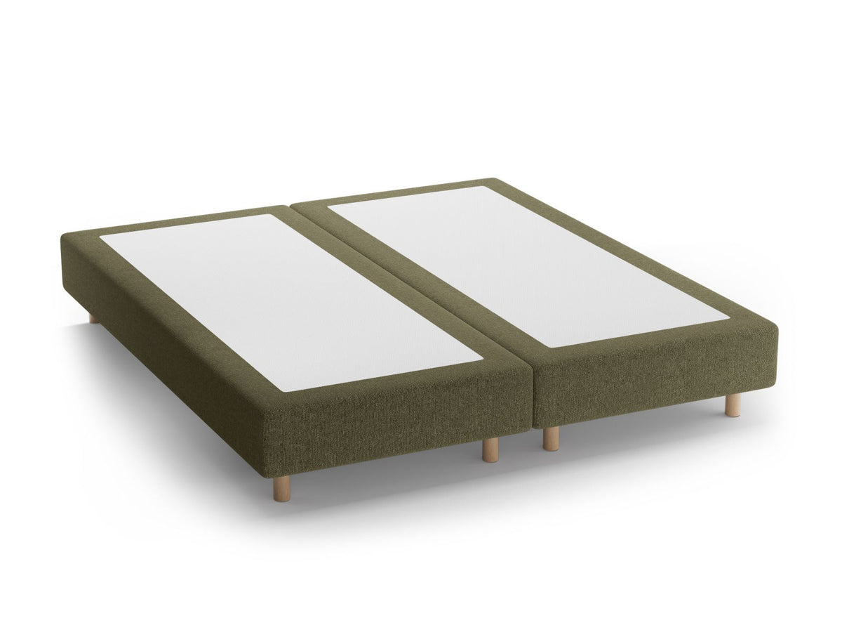 Base Letto Whale Gambe legno di faggio naturale - Verde 180x200