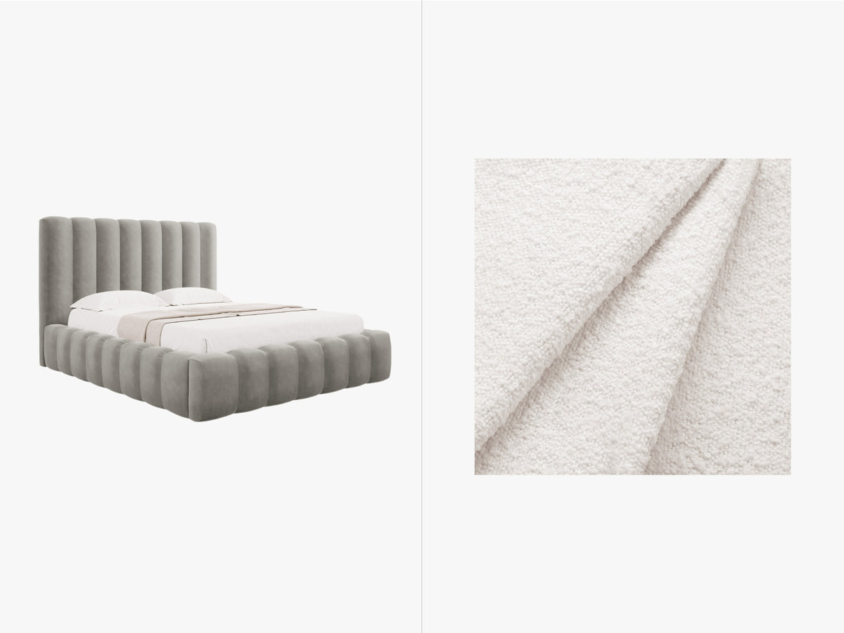 Letto Contenitore con Testata Kelp - Bianco 180x200