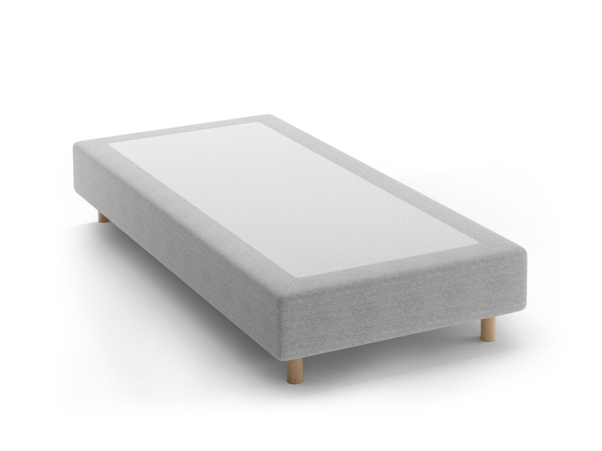 Base Letto Whale Gambe legno di faggio naturale - Grigio Chiaro 100x200