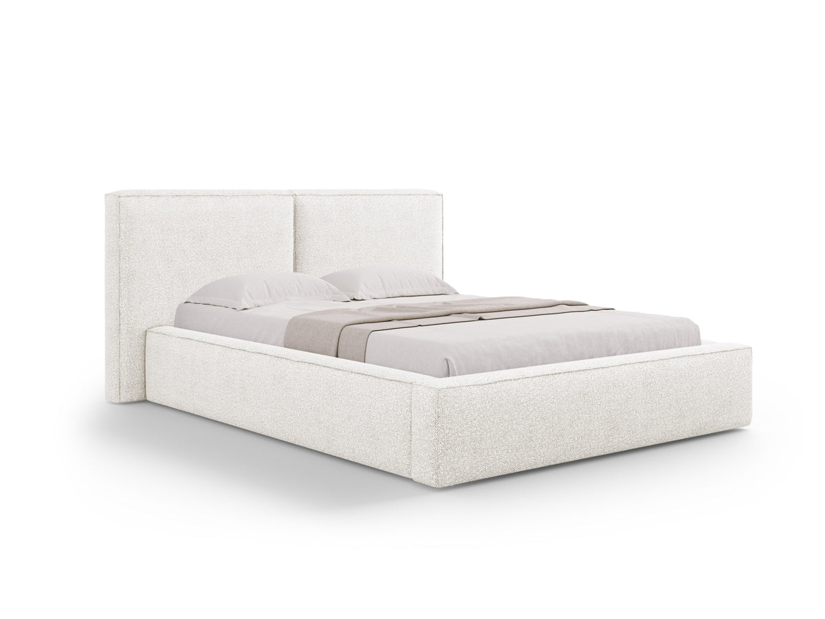 Letto Contenitore con Testata Doppia Jodie - Bianco 180x200