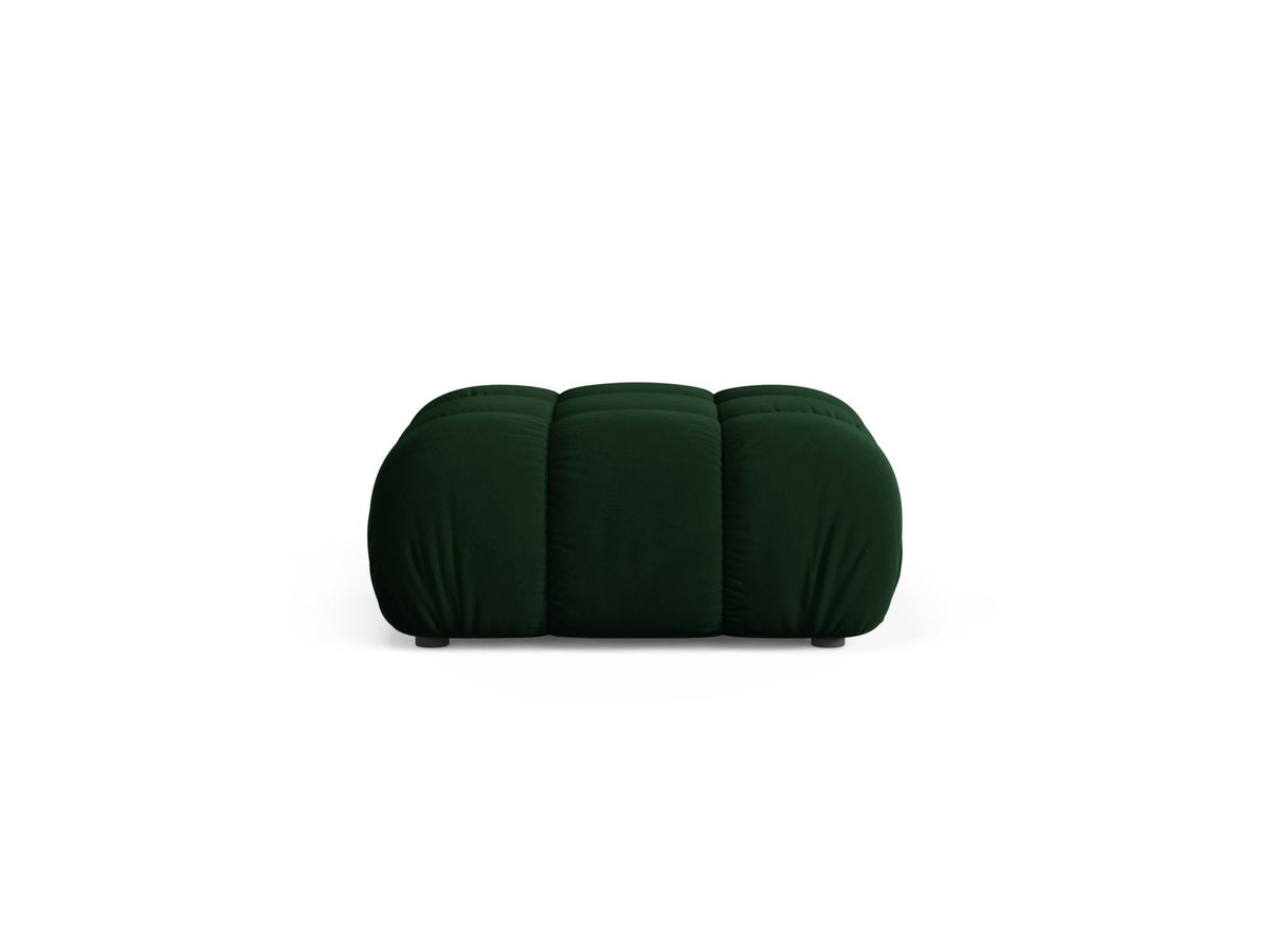 Pouf in Velluto, "Bellis", 1 Posto, 94x94x43 - Verde Bottiglia