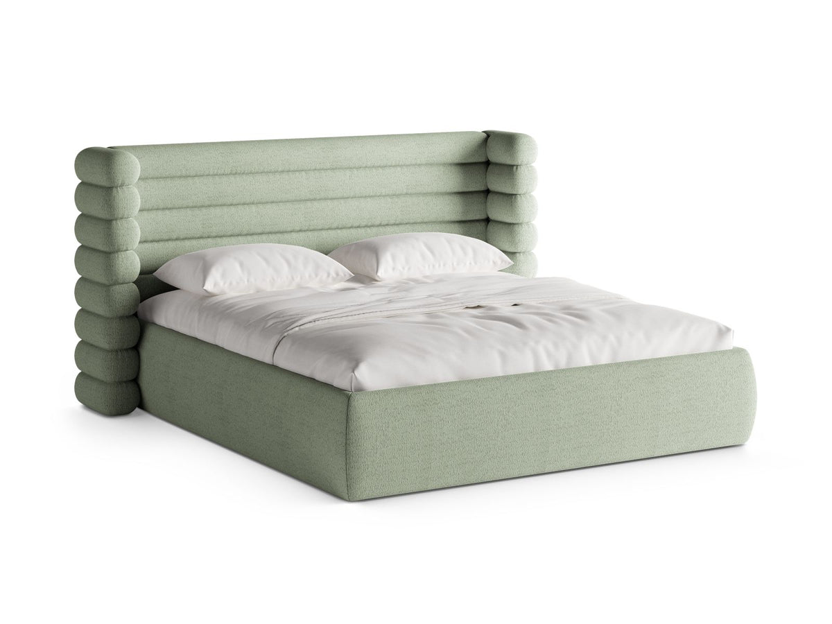 Letto con Contenitore e Testata, "Mount", 228x196x120 - Menta
