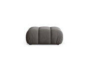 Pouf in Velluto, "Bellis", 1 Posto, 94x94x43 - Grigio Chiaro