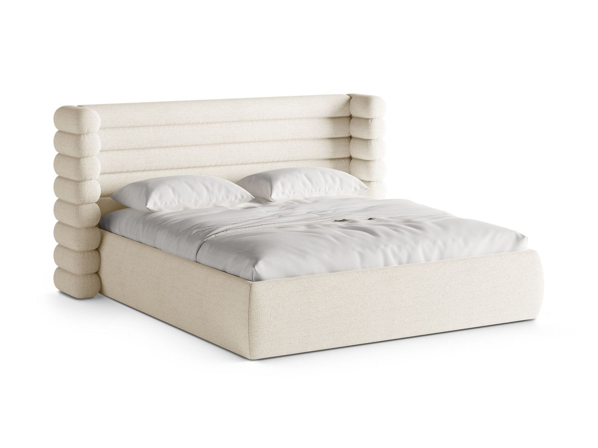 Letto con Contenitore e Testata, "Mount", 228x236x120 - Avorio