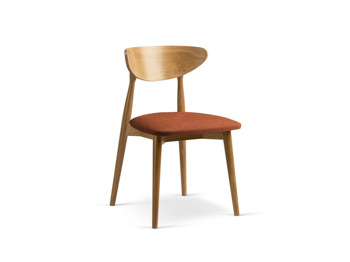 Sedia in Velluto, "Leon", 1 Posto, 47.5x48x79 - Arancione