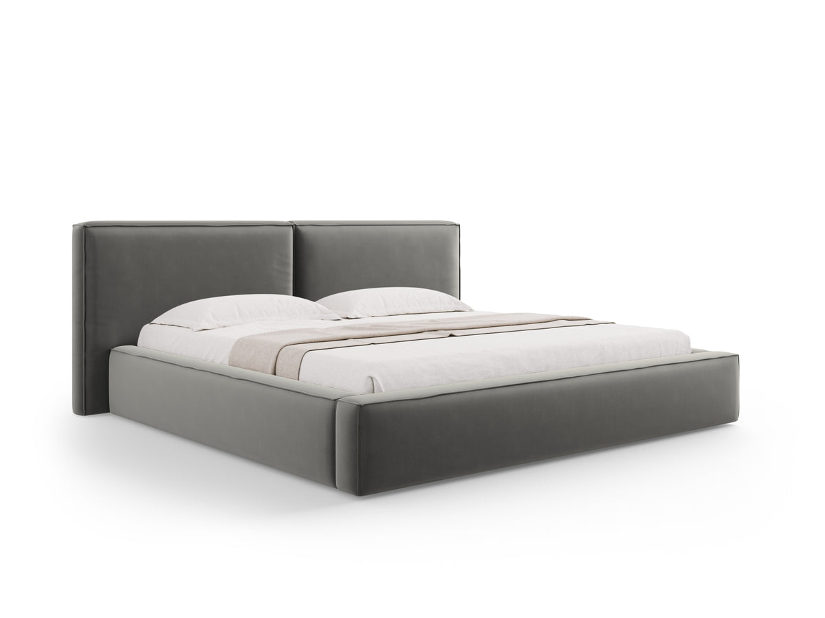 Letto contenitore con testiera doppia, "Jodie", 228x251x97,5
