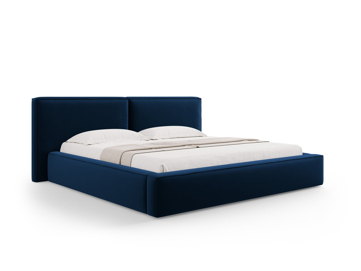 Letto Contenitore con Testata Doppia Jodie - Blu Reale 200x200