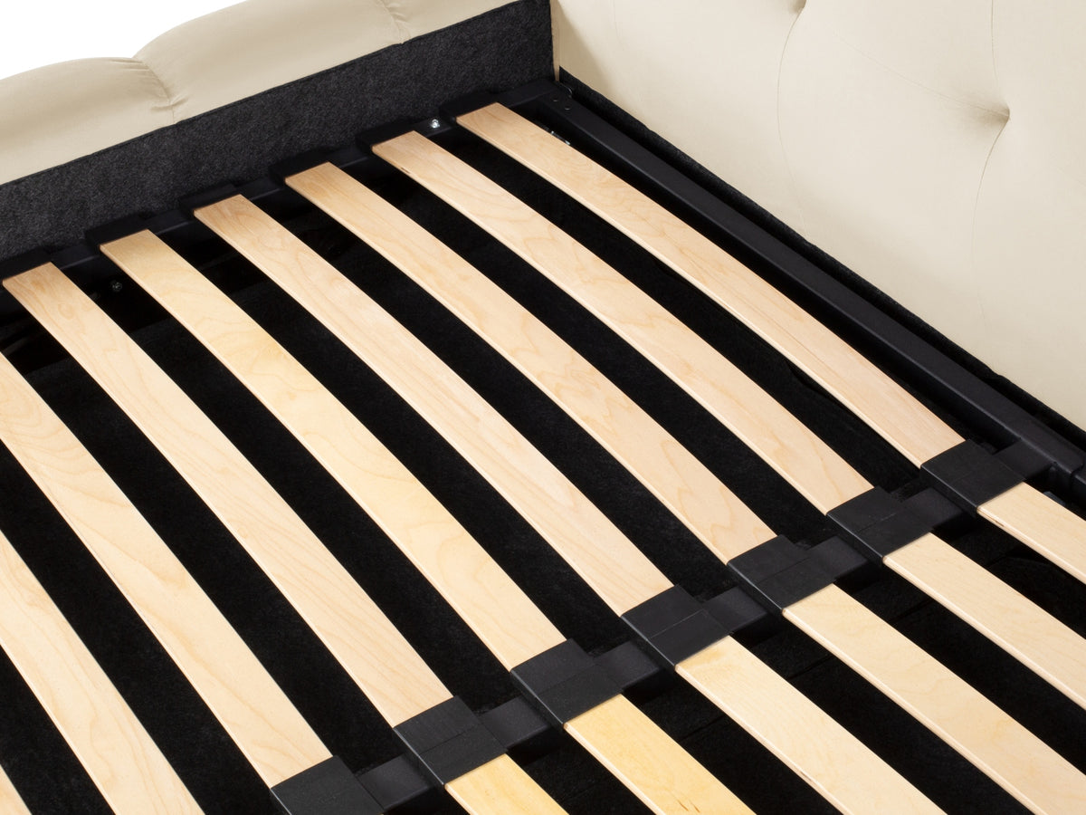 Letto contenitore con testiera doppia, "Mamaia", 230x200x100