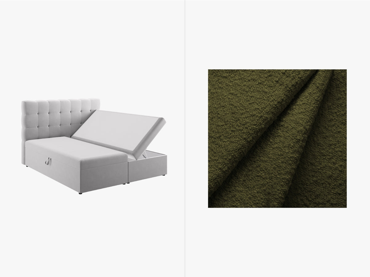 Letto Boxspring con Testata, Materasso e Topper Mamaia