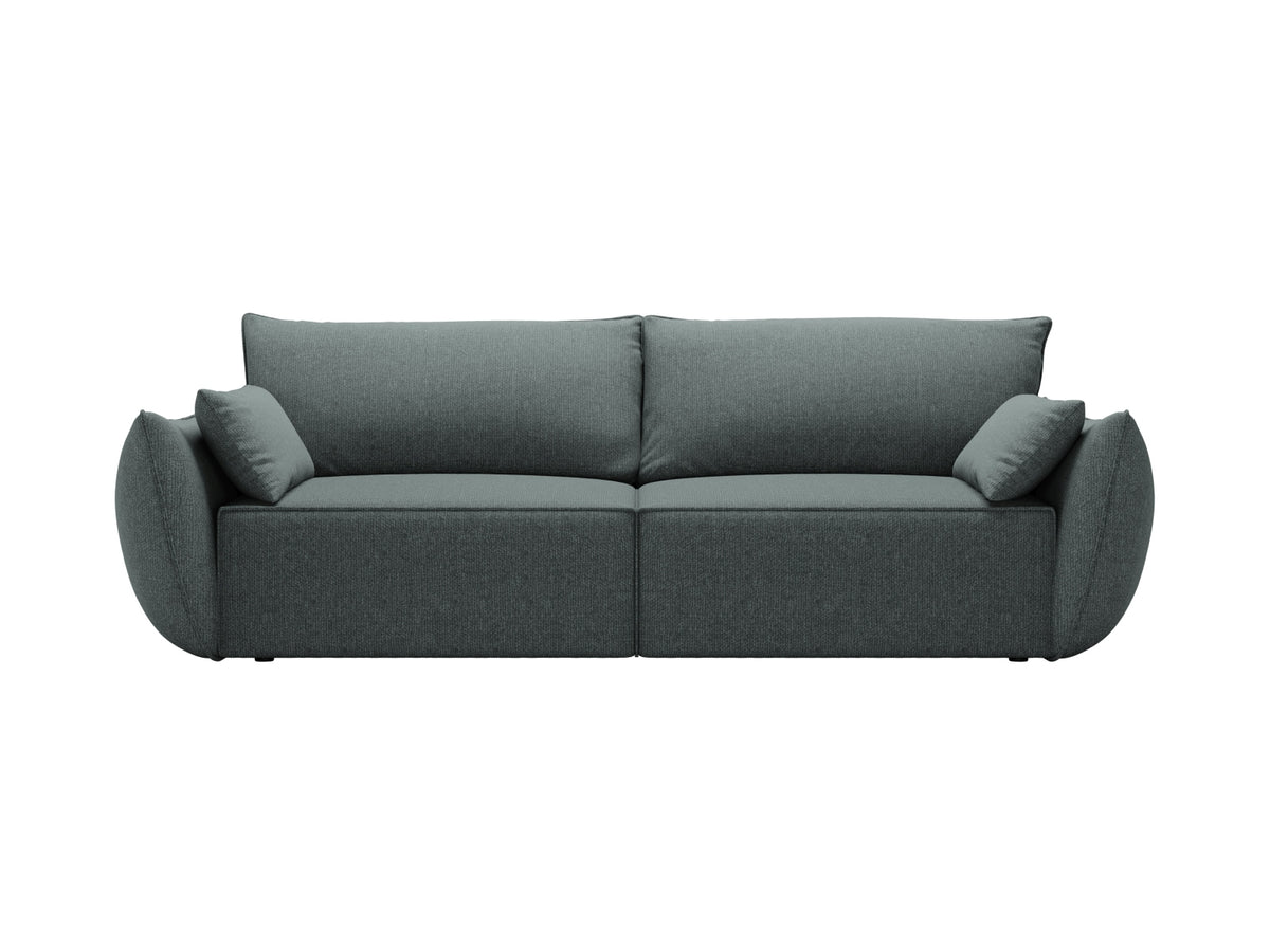 Divano Letto con Contenitore, "Kaelle", 3 Posti, 244x97x91 - Petrolio