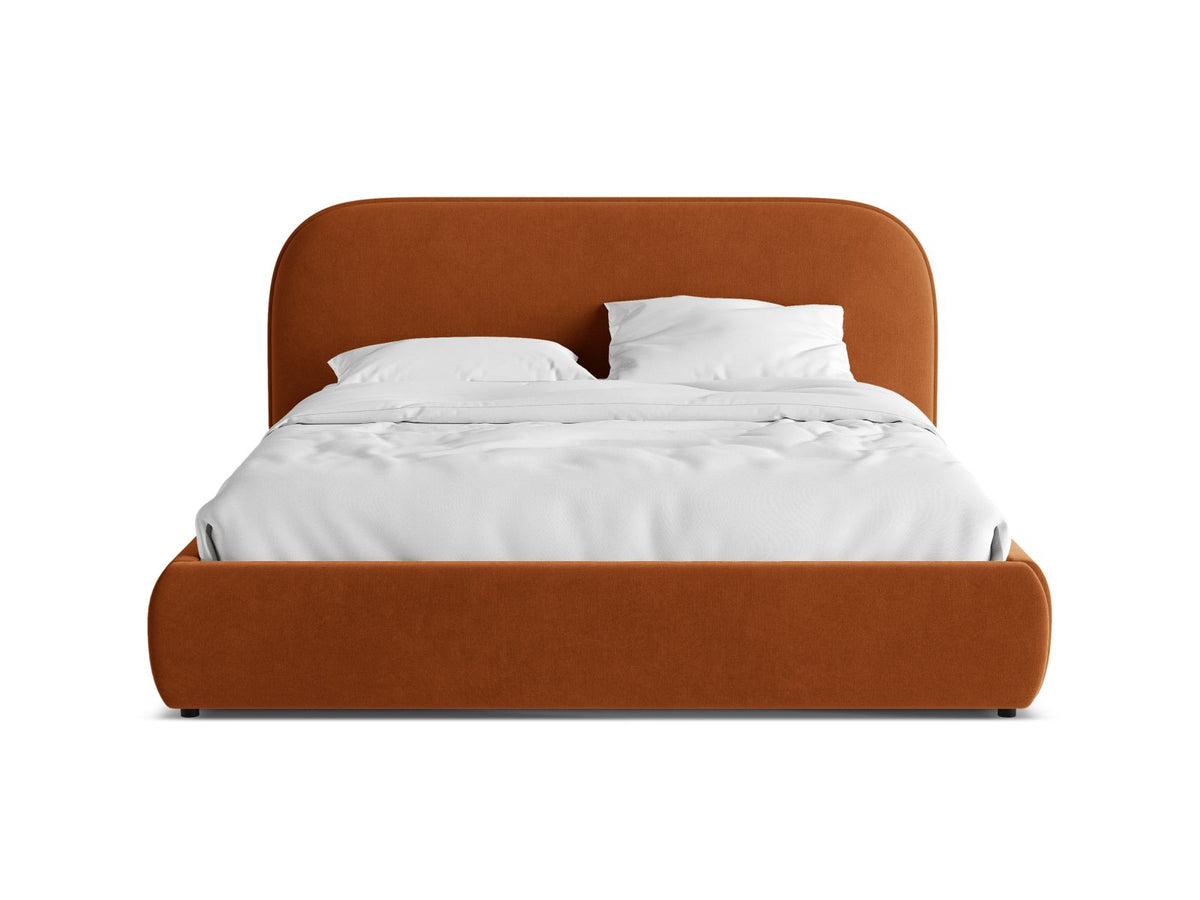 Letto Contenitore con Testata Murada - Terracotta 200x200