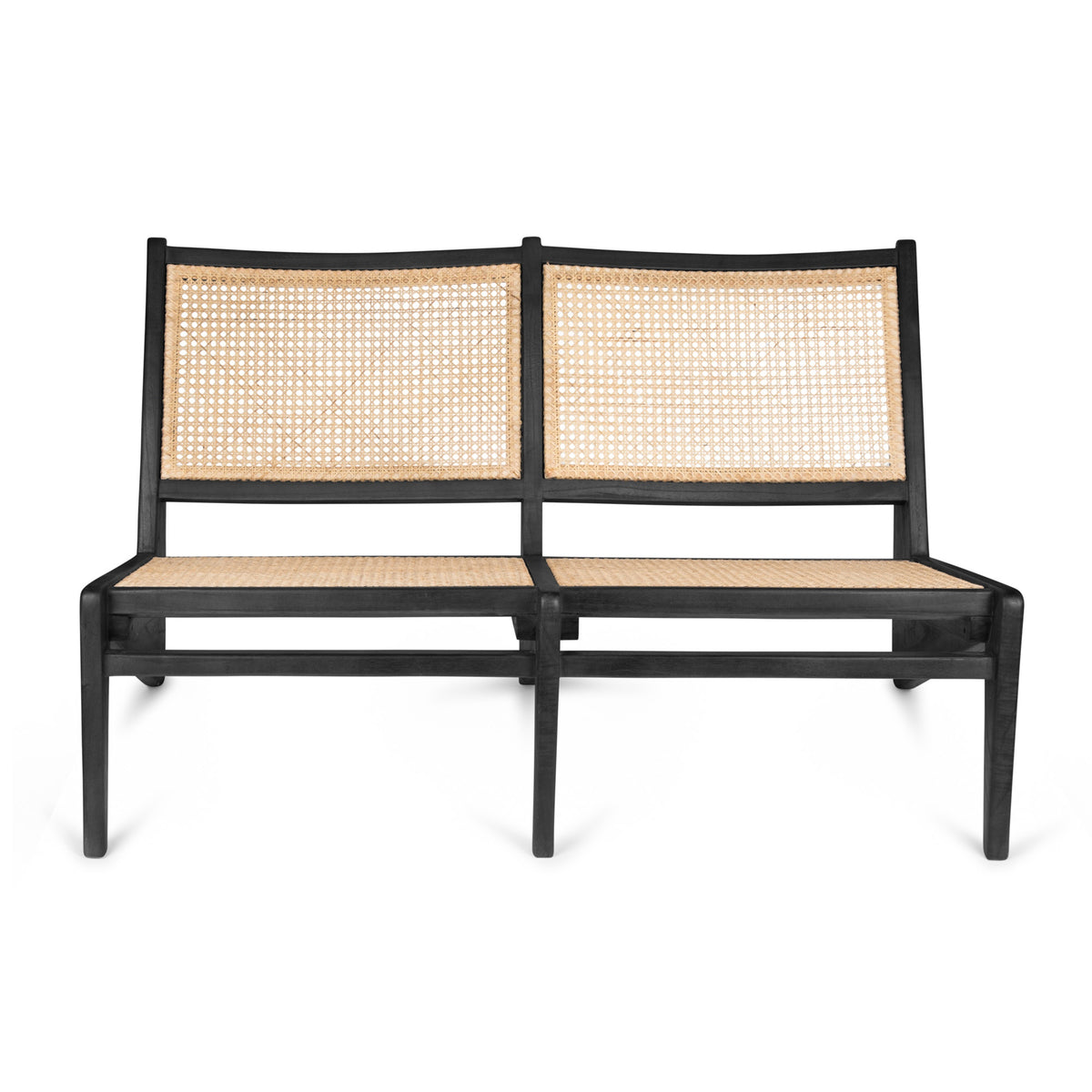 Divanetto Kangaroo Chair Bench 2 posti - Charcoal Black - Pierre Jeanneret Edition