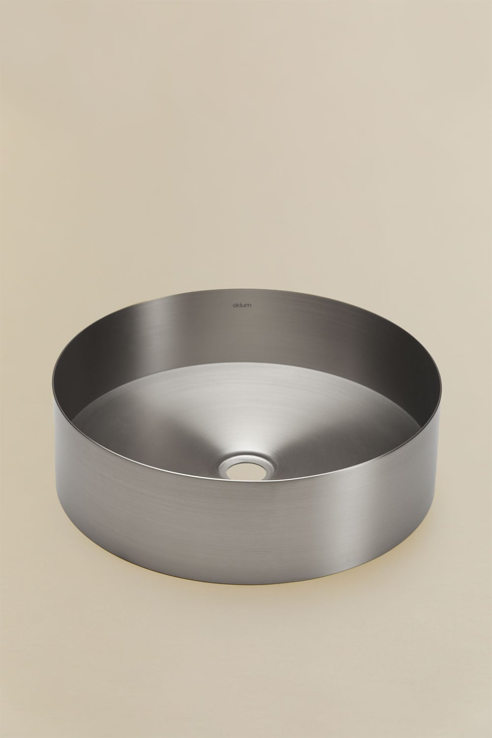 Lemia - Lavabo da appoggio rotondo Ø40 cm in acciaio inox