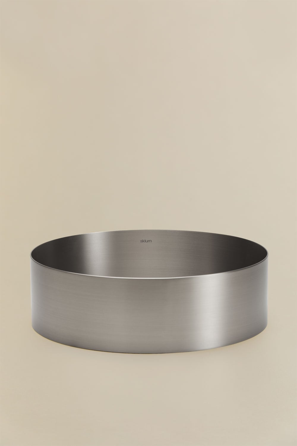 Lemia - Lavabo da appoggio rotondo Ø40 cm in acciaio inox