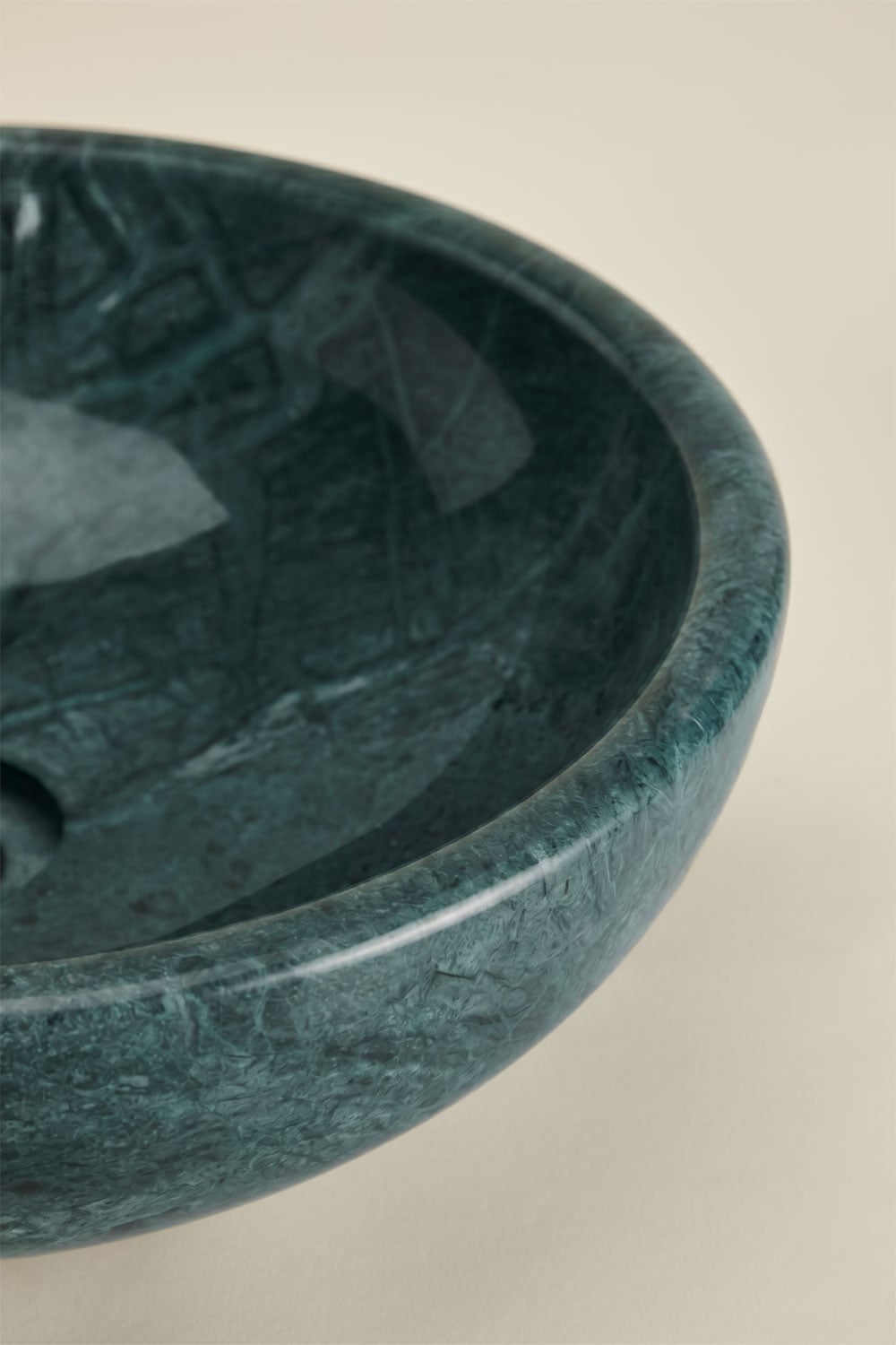 Eskel - Lavabo da appoggio rotondo Ø40 cm in pietra naturale