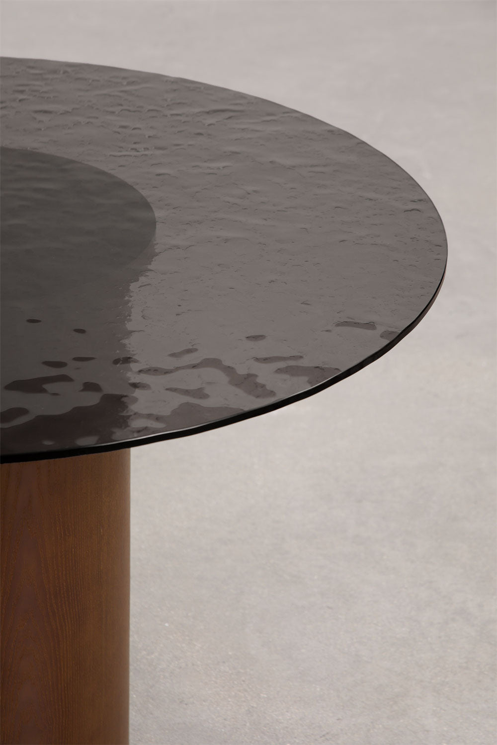 Asgri - Tavolo da pranzo ovale 220x110 cm in vetro temperato e MDF