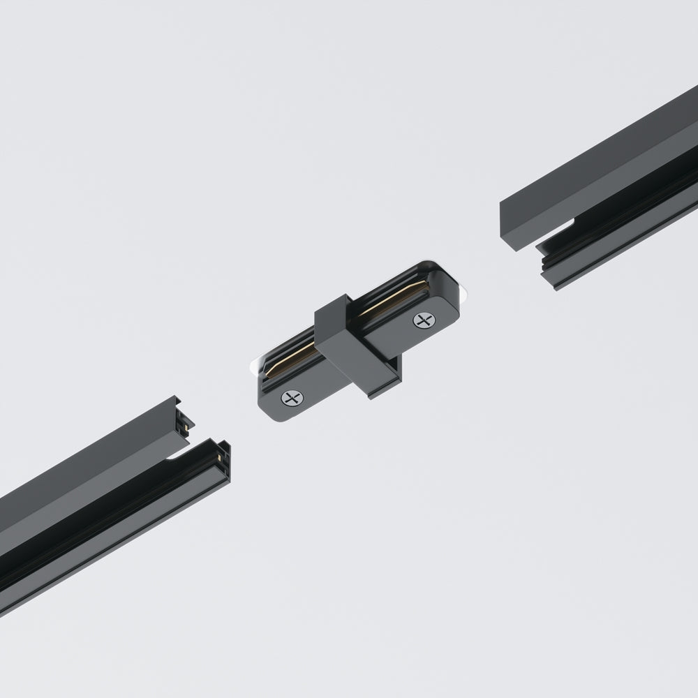 Connettore diritto per binari Unity -  nero TRA001C-11B
