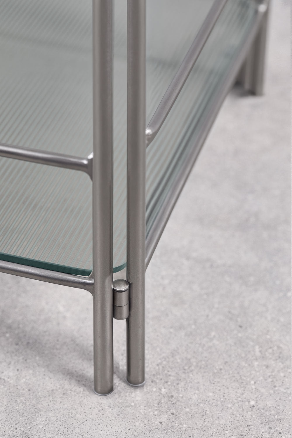 Idunai - Scaffale da bagno 30x80 cm in acciaio inox e vetro