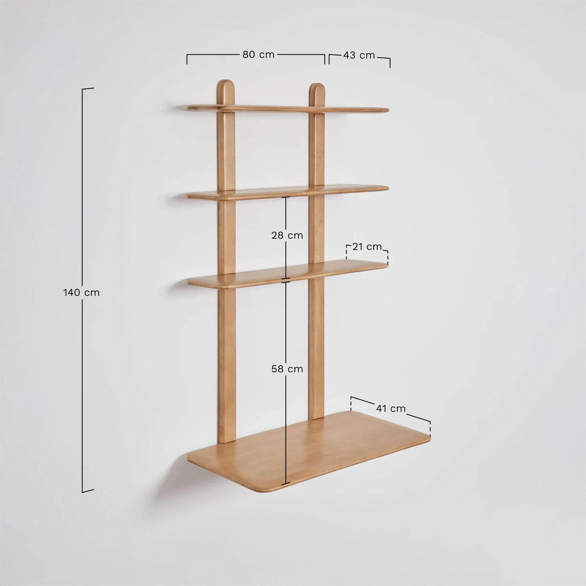 Veleta - Scrivania con scaffale in legno