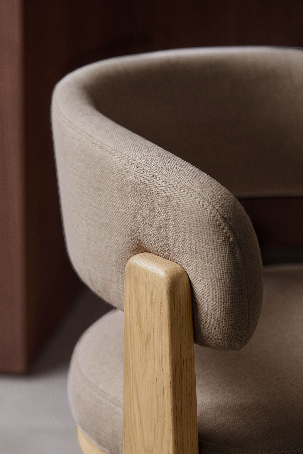 Carbalis - Sedia da pranzo con braccioli imbottita e in legno di rovere (Set di 2)